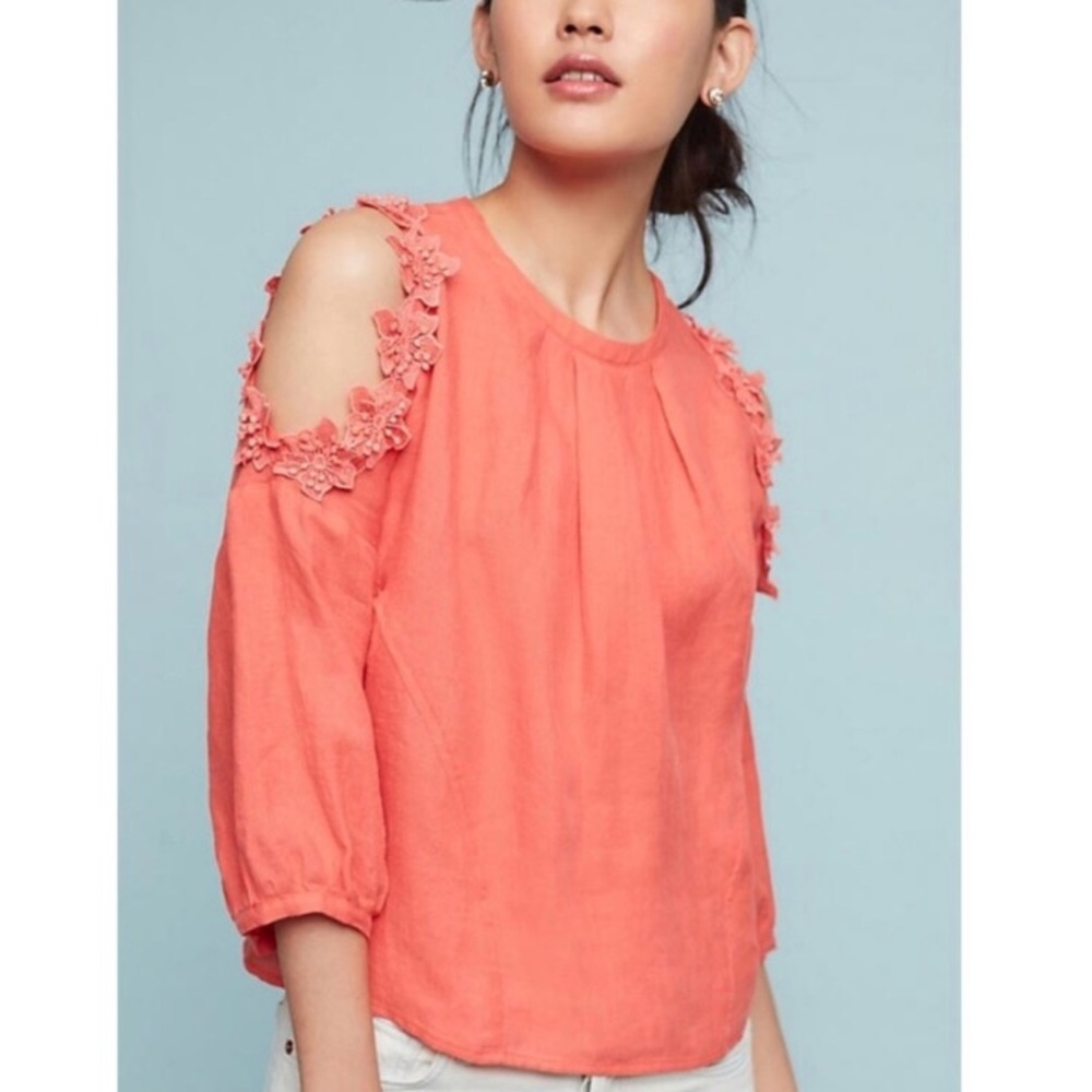 Anthropologie | Eri + Ali Jemima Linen Top | XS
